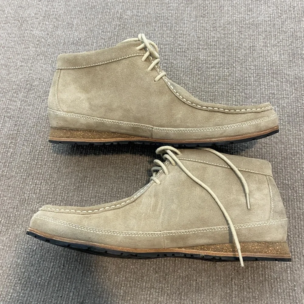Cole Haan Boots Mens Size 9 Beige Suede Chukka Ankle‎ Lace Up Casual Preppy